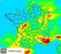  Cartes de densit&eacute; de foudroiement 1er semestre 2008 