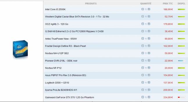 Config Jeux Aout 2011
