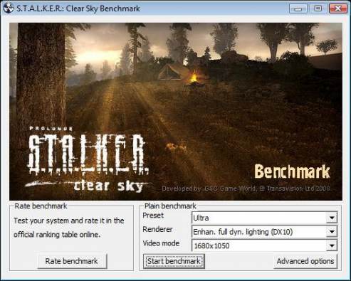 Clear Sky benchmarck