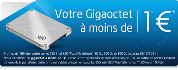 Promotion SSD Intel