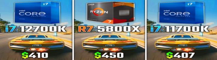 INTEL i7-12700K vs RYZEN 7 5800X vs INTEL i7-11700K | Test in 6 Games
