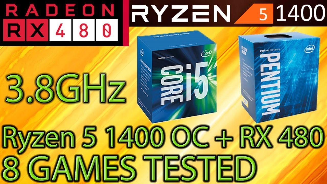 Ryzen 5 1400 OC vs i5 7400 vs G4560 - RX 480 8GB - 8 Games Tested - Gaming Performance! - Benchmarks