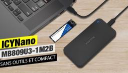 ICYNano - Boîtier externe Portable M.2 SATA SSD vers USB 3.2 Gen 1 (5Gbps)