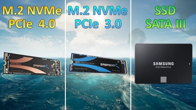 PCIe 4.0 NVMe SSD vs PCIe 3.0 NVMe SSD vs Sata III SSD | Game Loading Times
