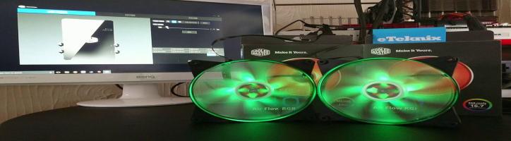 Cooler Master MasterFan Pro RGB Fans and Controller Demonstration