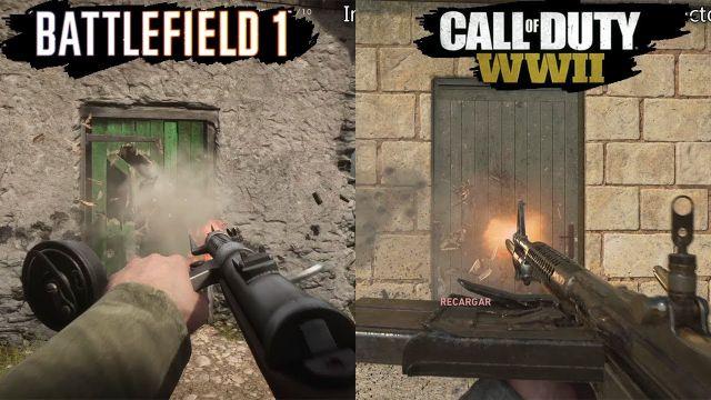 Call of Duty WWII VS Battlefield 1 | Graphics Comparison | Comparativa