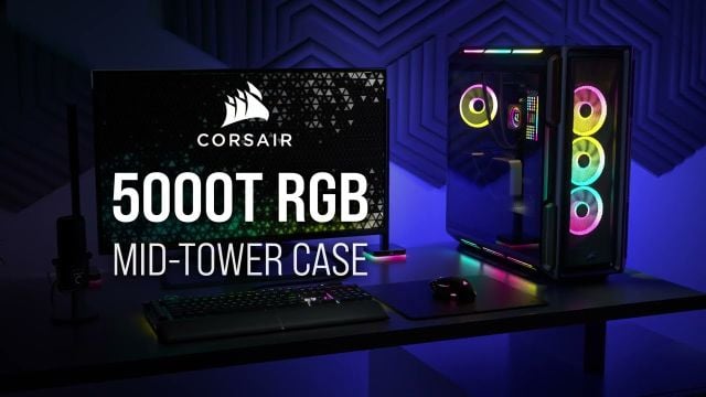 CORSAIR 5000T RGB Mid-Tower Case - Bold Style. Brilliant Lighting.