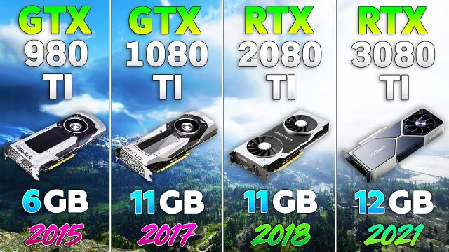 GTX 980 Ti vs GTX 1080 Ti vs RTX 2080 Ti vs RTX 3080 Ti