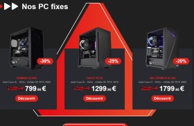 Grosbill : 3 PC Gamer &agrave; prix fou (799&euro; = RTX 3060 / 1299&euro; = RTX 3070 / 1799&euro; = RTX 3080)
