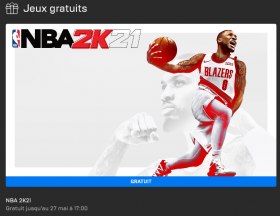 L'Epic Store offre NBA 2K21
