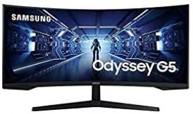 Amazon : 463,99&euro; l'Ecran PC Samsung Odyssey G5 34 Ecran incurv&eacute; Ultra WQHD Black