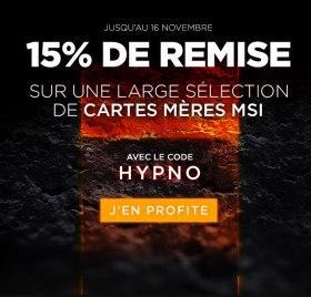-15% sur une s&eacute;lection de carte m&egrave;re MSI sur Materiel.net