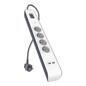 Amazon : 17,99&euro; la multiprise parafoudre Belkin 4 prises secteur 2 prises USB