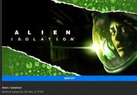Epic Store No&euml;l - Alien : Isolation gratuit durant 24h