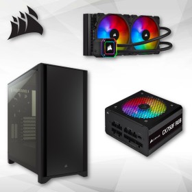 Boitier Corsair PC 4000D + Alimentation Corsair CX750F + Watercooling iCUE H115i Elite &agrave; 279,90&euro;
