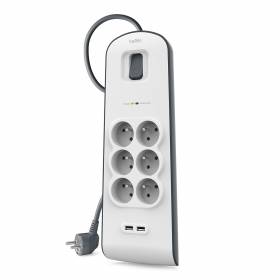 Multiprise Belkin parafoudre - 6 prises et 2 ports USB : 21.99&euro; au lieu de 34.99&euro;