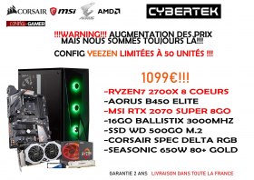 Prix FOU : PC Yeezen à 1099€ / RTX 2070 SUPER / Ryzen 7 2700x / 16 DDR4 / SSD M.2 500Go / 650w GOLD
