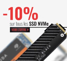 Materiel.net : -10% sur les SSD NVME