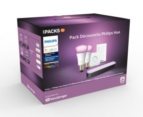 159&euro; au lieu de 219,99&euro; le Pack D&eacute;marrage Philips Hue - Met du RGB dans ton bureau !