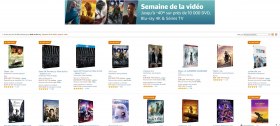 Amazon Semaine de la vid&eacute;o : Jusqu'&agrave; -40% sur pr&egrave;s de 10 000 DVD Blu-ray 4K et S&eacute;ries TV