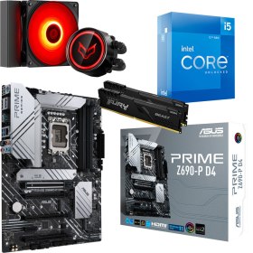 611&euro; le Kit Upgrade : Intel i5-12600K +  Asus Prime Z690-P + watercooling Fox Spirit  + kit Fury Beast 16Go