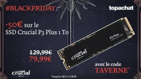 Topachat : 79,99&euro; le disque SSD Crucial P3 Plus 1 To