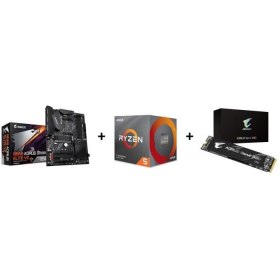 459&euro; le kit EVO : Carte m&egrave;re Aorus B550 Elite V2 + AMD Ryzen 5 3600XT + SSD NVMe Aorus Gen4 - 1 To
