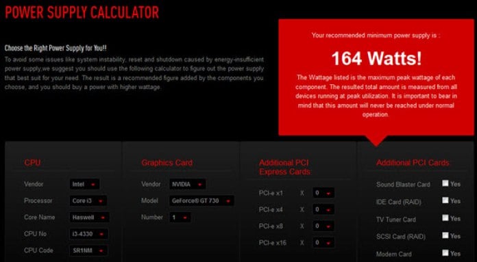 Roble Ocurrencia Orador Calcul du besoin de puissance d'une alimentation PC | Config Gamer