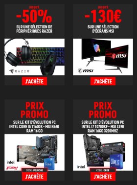 Le Black Week sur mat&eacute;riel.net allant jusqu'&agrave; -50% de r&eacute;duction