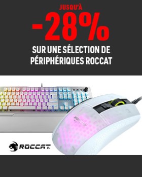 Materiel.net : Jusqu'&agrave; 28% de remise sur une s&eacute;lection de p&eacute;riph&eacute;riques Roccat