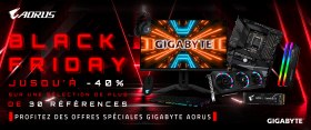 BlackFriday AORUS - GIGABYTE : Jusqu'a 30 r&eacute;f&eacute;rences en promo !