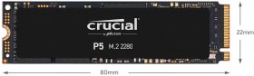 Amazon : SSD M.2 Crucial 500 Go P5 (NVMe, 3,4 Go/s) &agrave; 61,99 euros